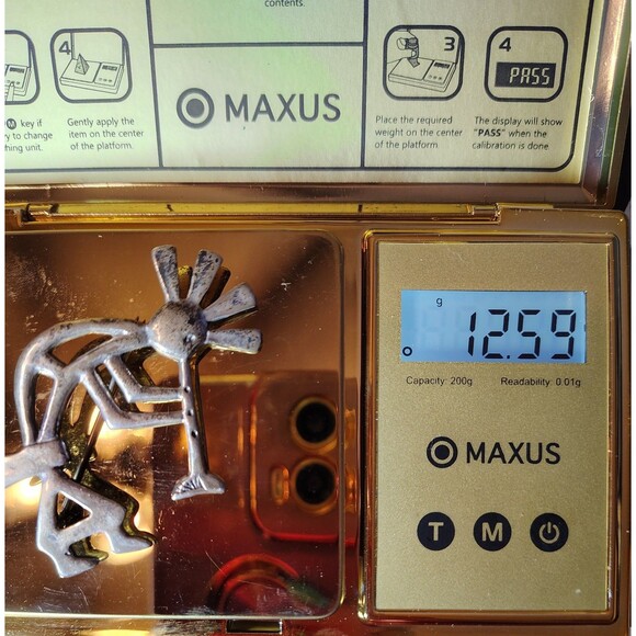 Vtg CS 925 Mexico Sterling Kokopelli Brooch Tested Signed Flute Dancer 2" 12.59 - Picture 9 of 9